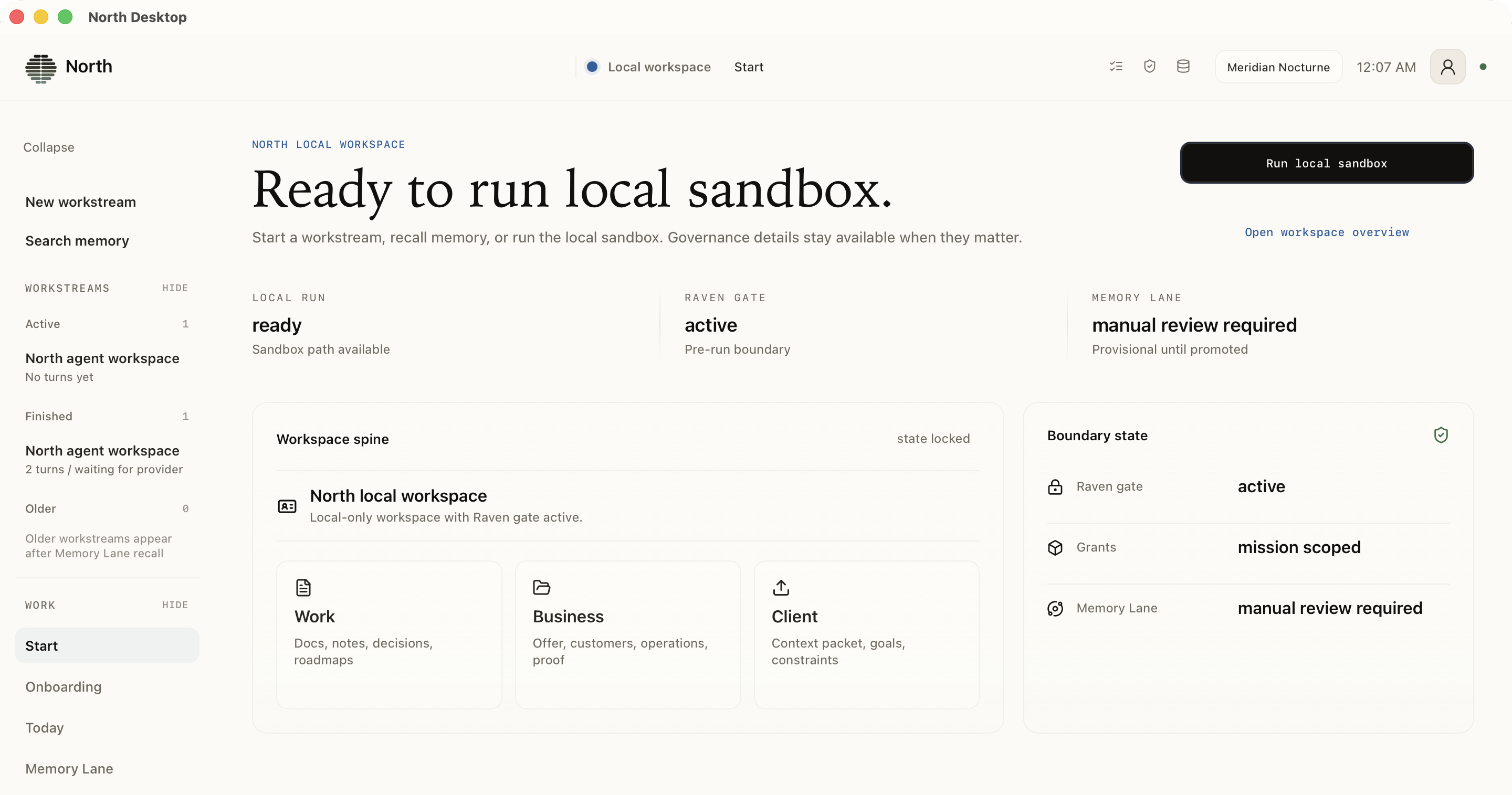 North local desktop workspace screenshot