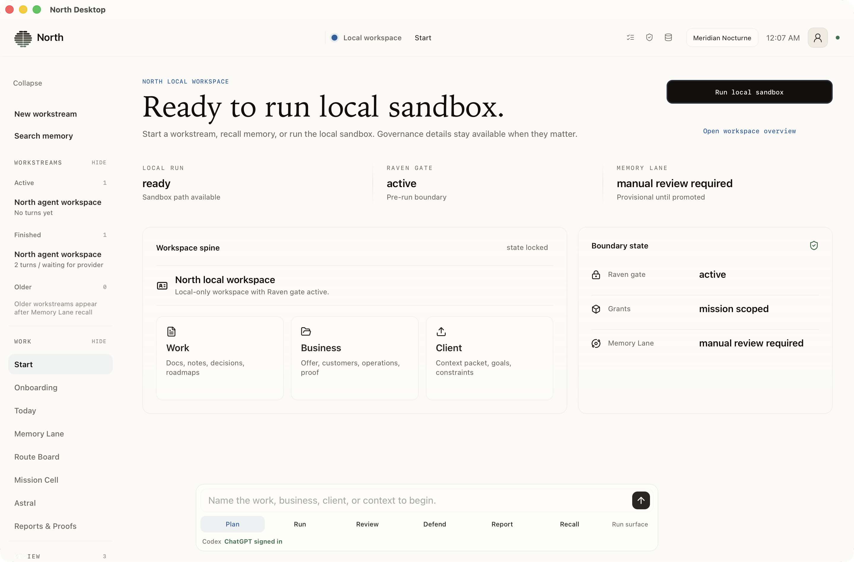 North local desktop workspace screenshot